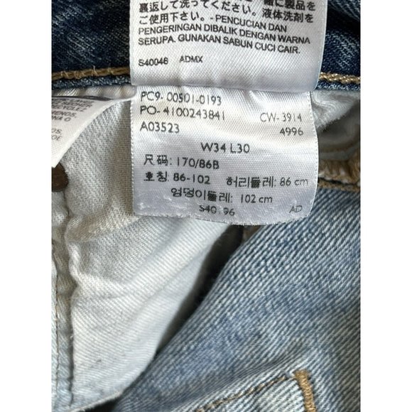 LEVi's Vintage 501 Button Fly Blue Jeans Denim Pants Men’s Size 34x30 - Picture 16 of 16